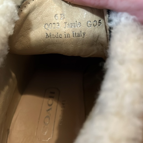 Coach Suede Sherpa Lined Heeled Booties - Picture 8 of 10